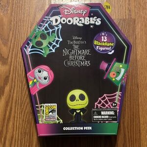 DOORABLES NIGHTMARE BEFORE CHRISTMAS SDCC EXCLUSIVE 2023 DISNEY BLACKLIGHT 13 PC